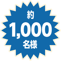 約1,000名様
